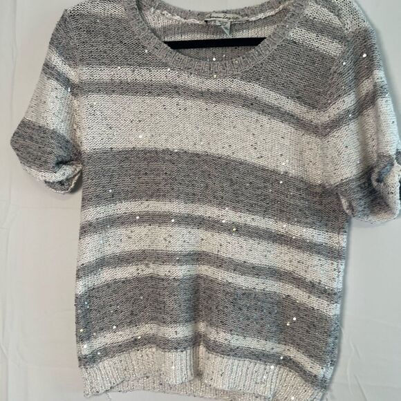 American Rag Gray Knit Sweater with Sparkles - size M - Picture 5 of 12